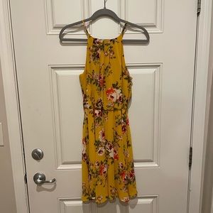 Francesca’s Yellow Floral Dress